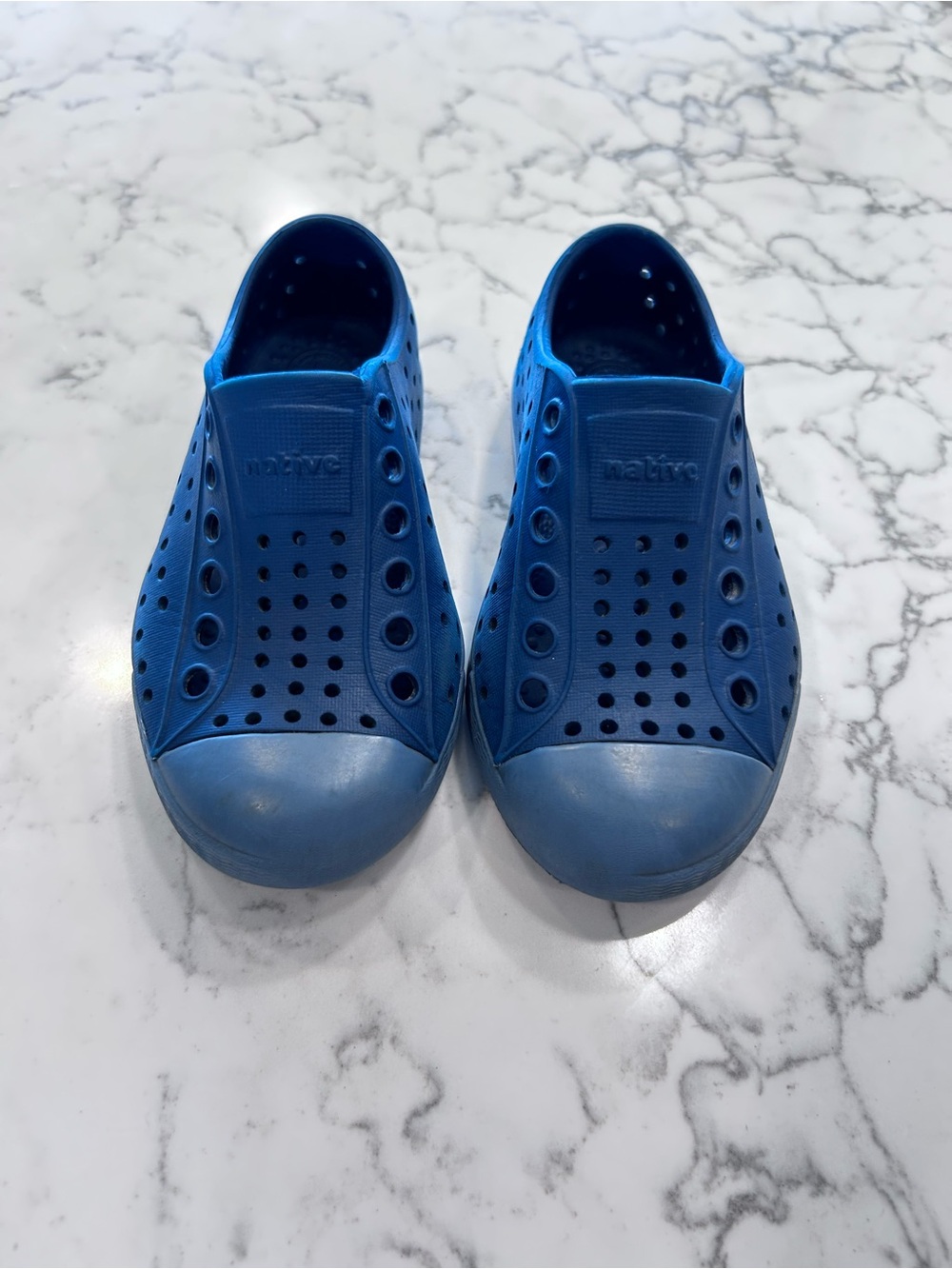 Native Jefferson Blue Slip On Toddler Shoes Size C7